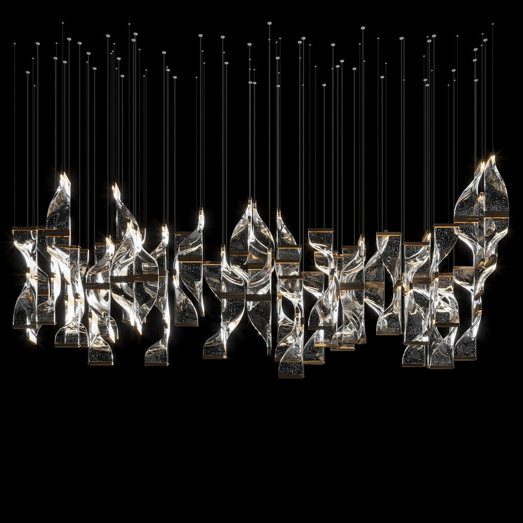 Crystal Twist Panel Chandelier