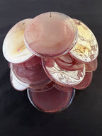 Murano Wall Lamp | 10 Alabaster Pink Disc Glass | Set of 2