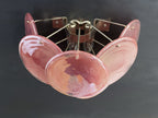 Murano Wall Lamp | 10 Alabaster Pink Disc Glass | Set of 2