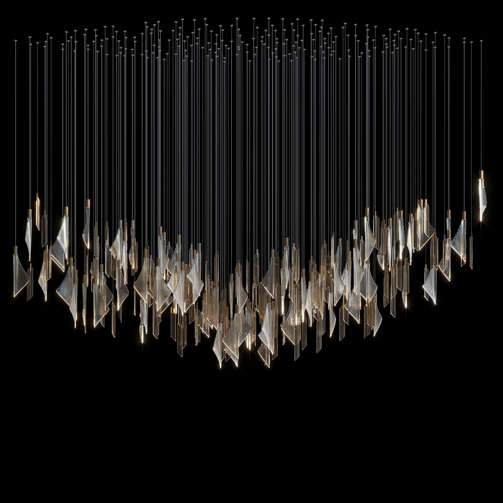 Crystal Sail Cascade Chandelier