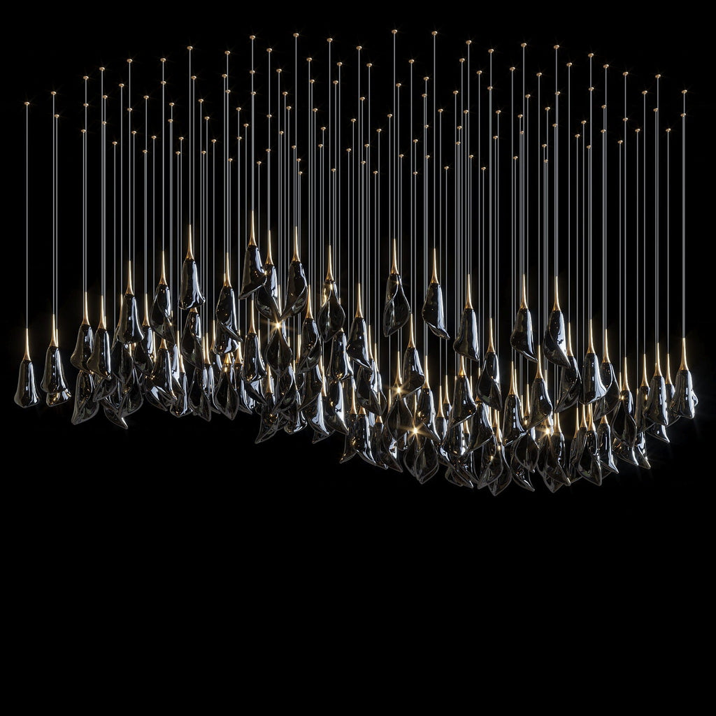 White Petal Drop Chandelier