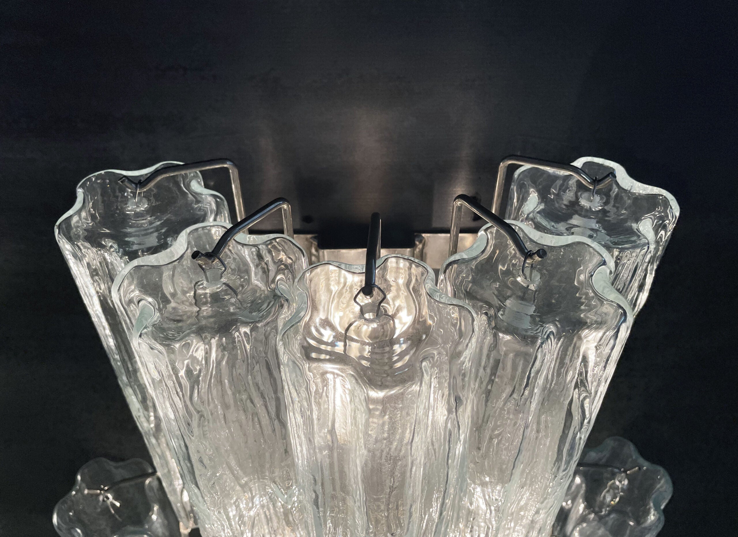 Murano Wall Lamp | 18 Clear Prism Glass | Set of 2