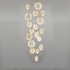 Queenie Alabaster Drop Long Round Chandelier by Bling Lighting Studio