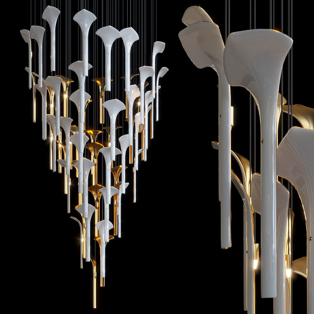 Crystal Calla Reed Chandelier