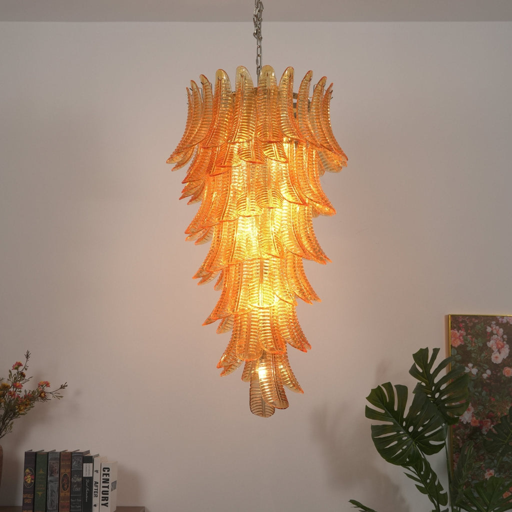 Luxury Amber Leaf Cascade Chandelier product image