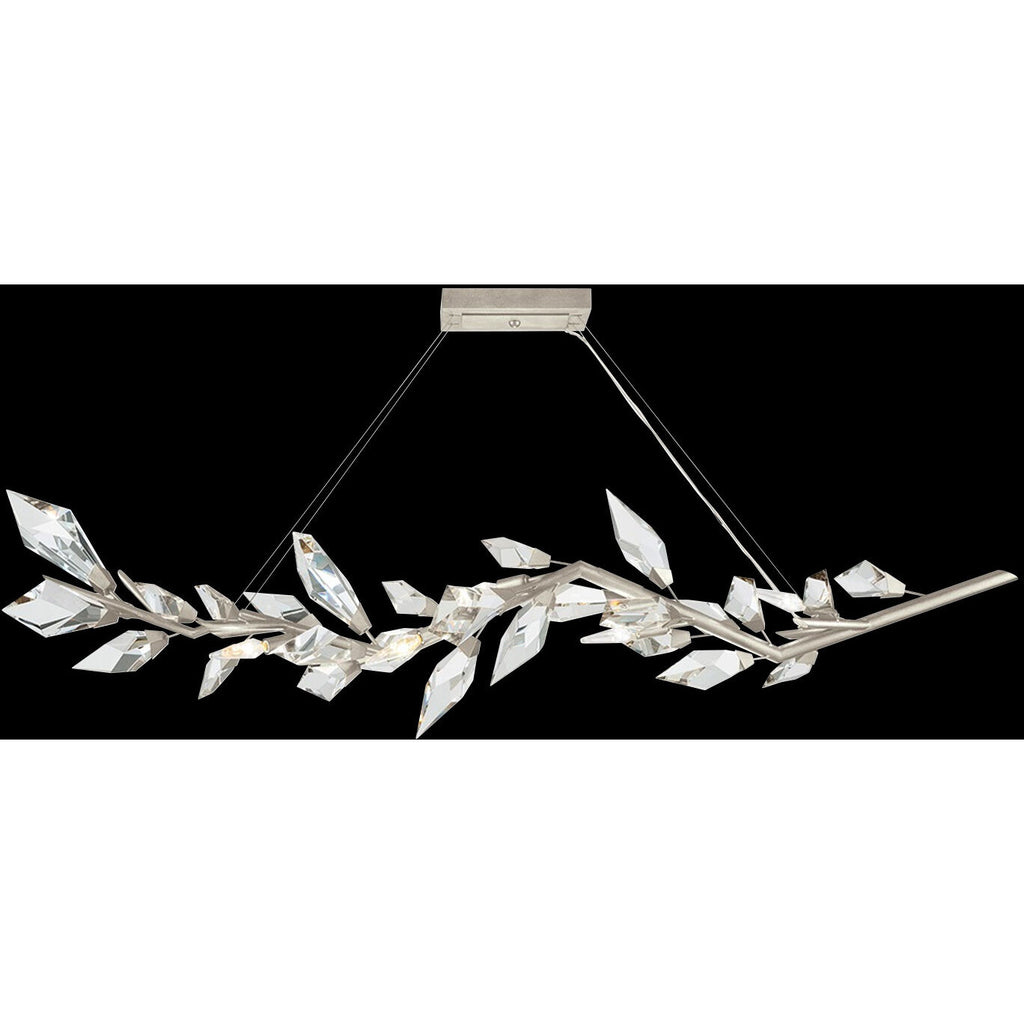 Foret 7 Light 63.5 inch Silver Pendant Ceiling Light by Bling Lighting Studio