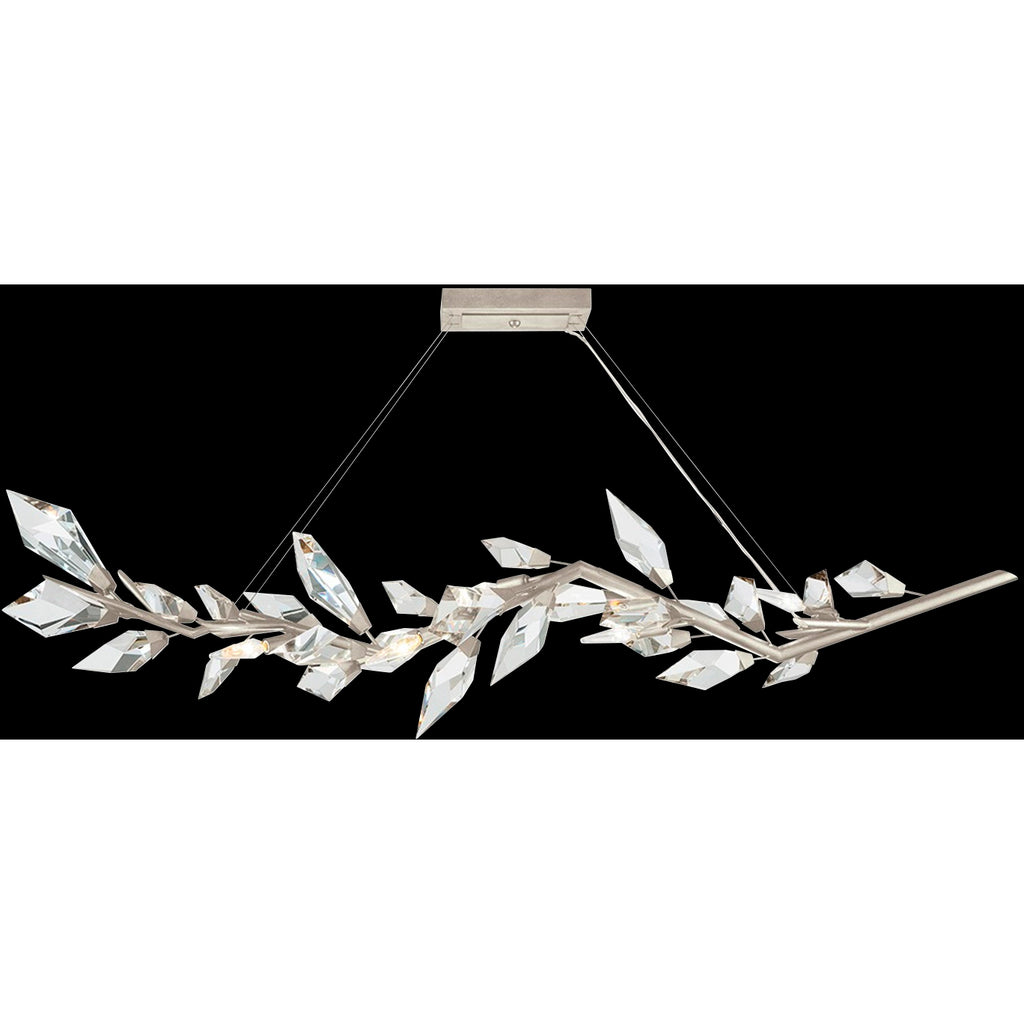 Foret 7 Light 63.5 inch Silver Pendant Ceiling Light by Bling Lighting Studio