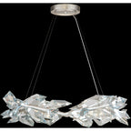 Foret 8 Light 34 inch Silver Pendant Ceiling Light by Bling Lighting Studio