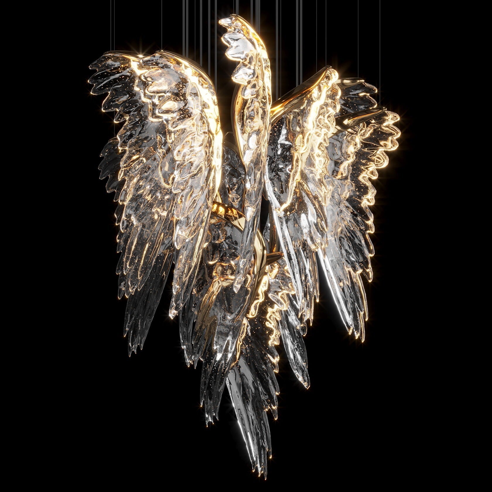 Crystal Angel Wing Chandelier