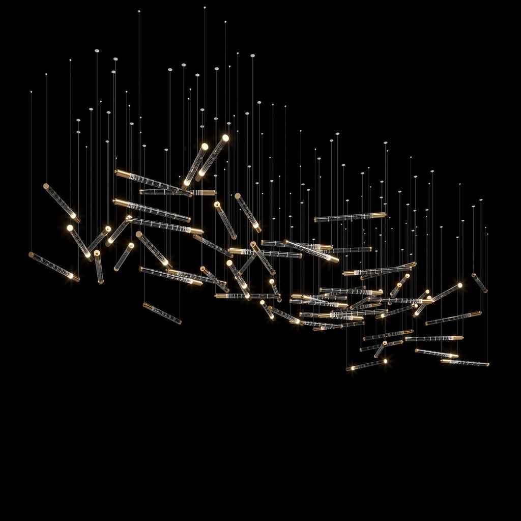 Linear Spark Scatter Chandelier