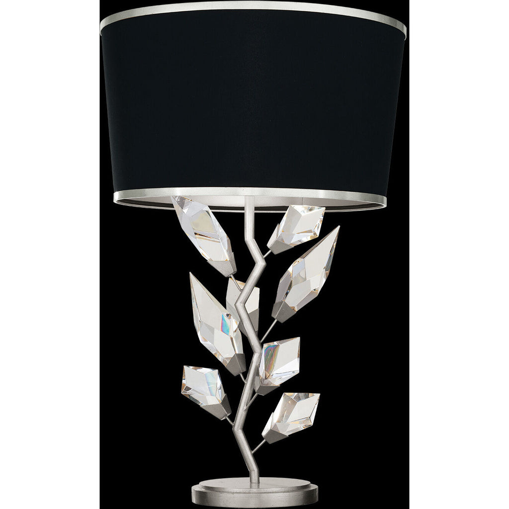 Foret 30 inch 100 watt Silver Table Lamp Portable Light by Bling Lighting Studio