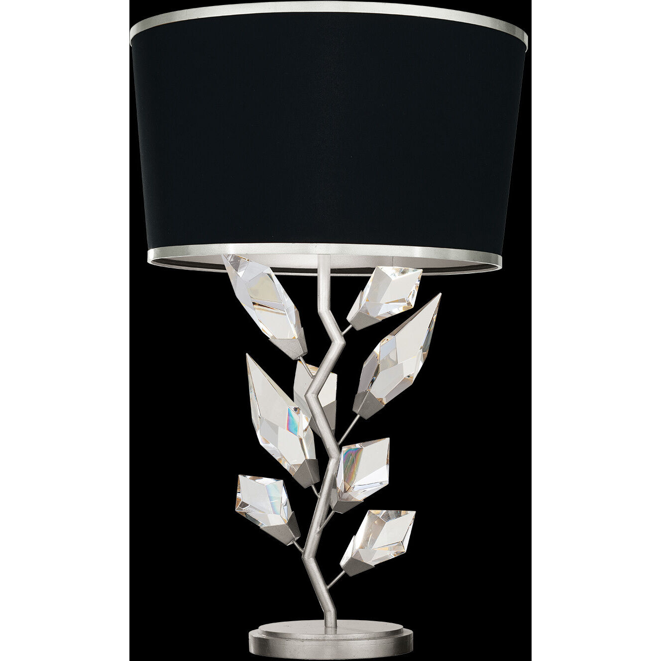 Foret 30 inch 100 watt Silver Table Lamp Portable Light by Bling Lighting Studio