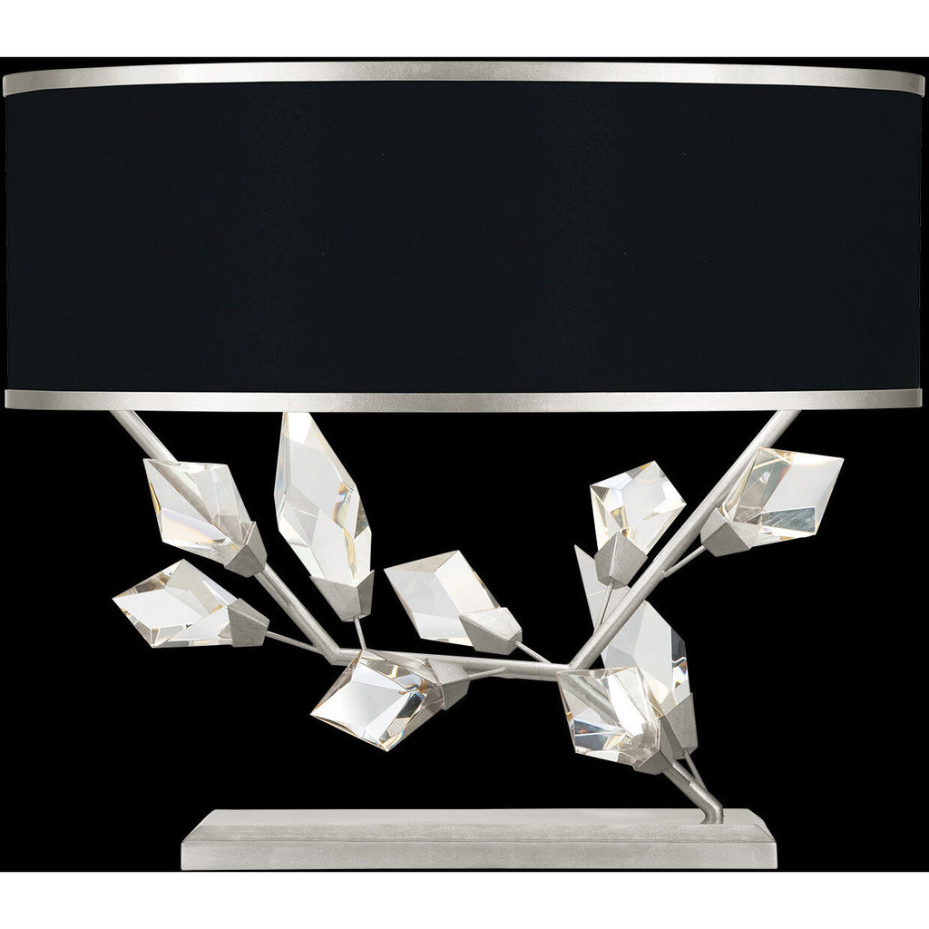 Foret 21.5 inch 100 watt Silver Table Lamp Portable Light by Bling Lighting Studio
