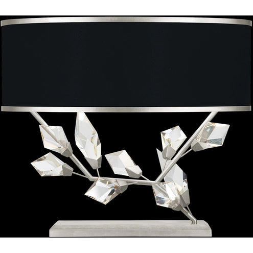 Foret 21.5 inch 100 watt Silver Table Lamp Portable Light by Bling Lighting Studio