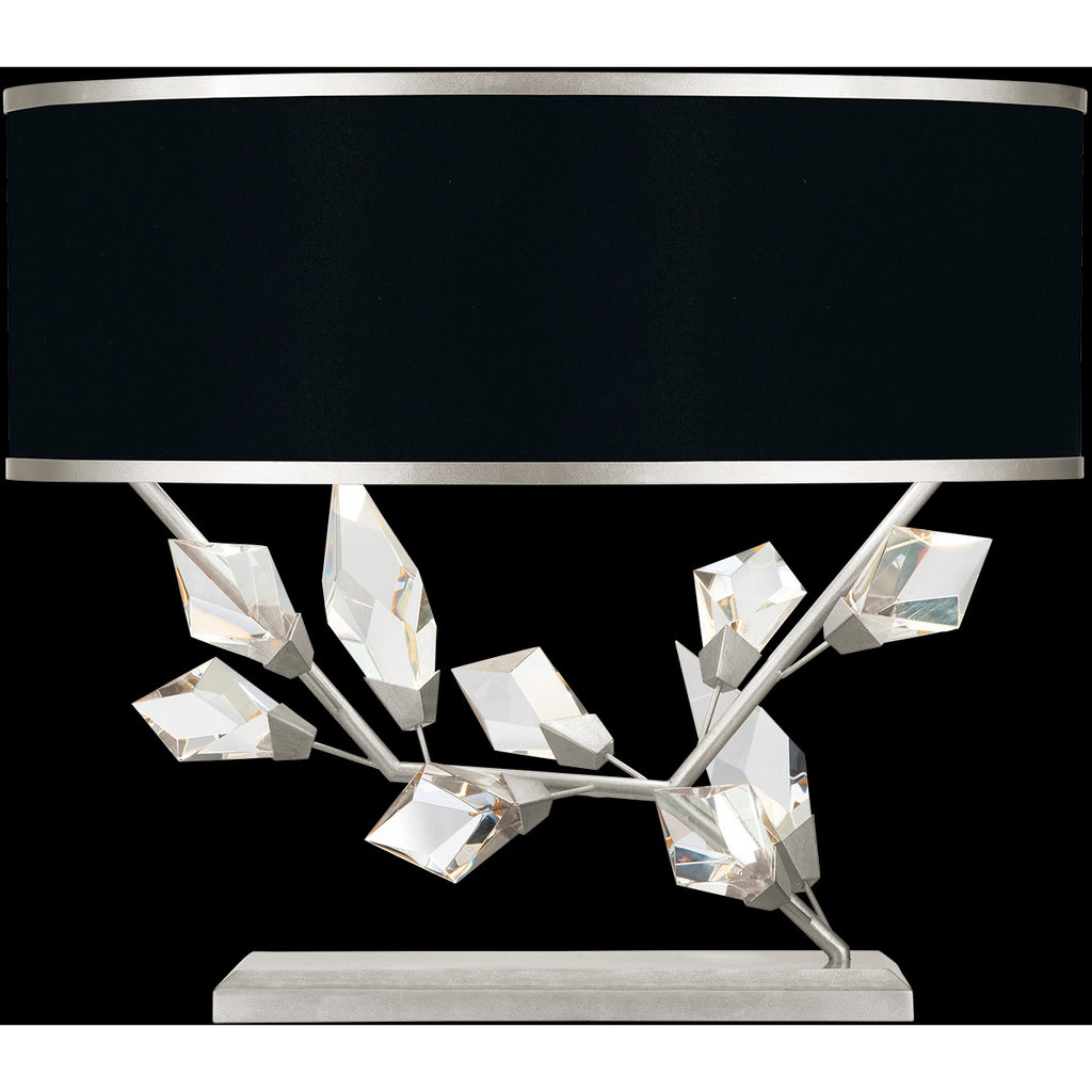 Foret 21.5 inch 100 watt Silver Table Lamp Portable Light by Bling Lighting Studio