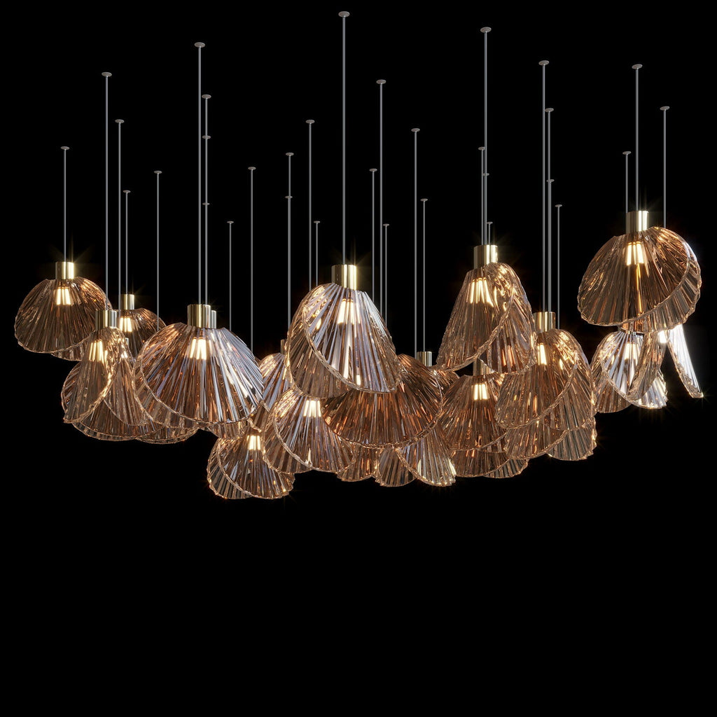 Crystal Shell Cluster Chandelier