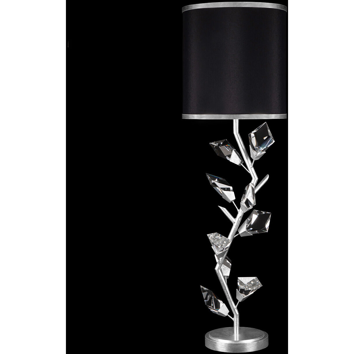 Foret 35.5 inch 100 watt Silver Console Lamp Portable Light by Bling Lighting Studio