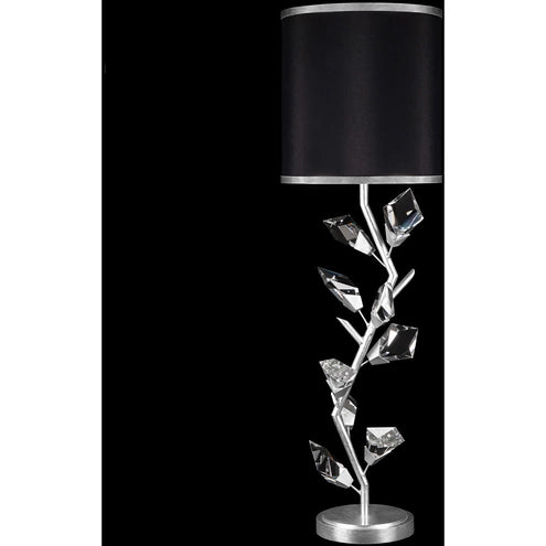 Foret 35.5 inch 100 watt Silver Console Lamp Portable Light by Bling Lighting Studio
