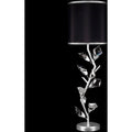 Foret 35.5 inch 100 watt Silver Console Lamp Portable Light by Bling Lighting Studio