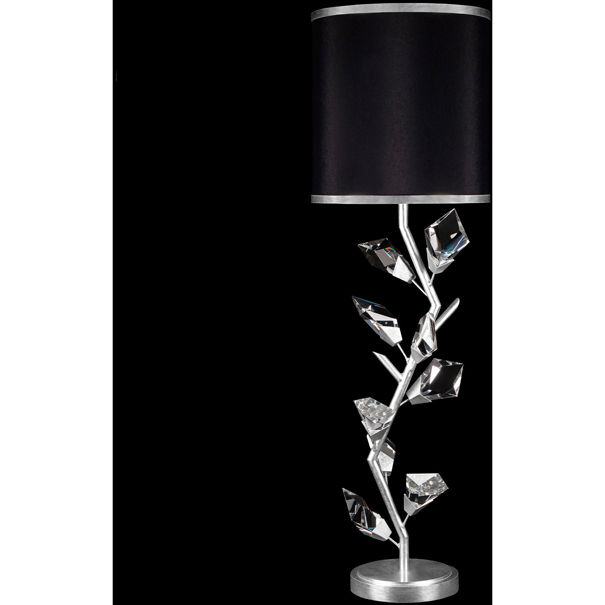 Foret 35.5 inch 100 watt Silver Console Lamp Portable Light by Bling Lighting Studio