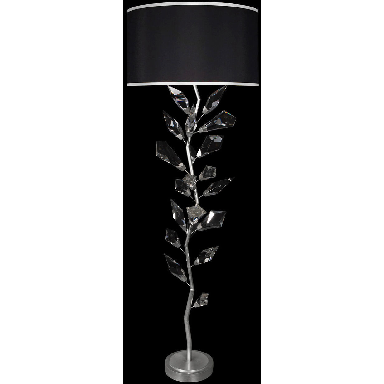 Foret 71 inch 60 watt Silver Floor Lamp Portable Light by Bling Lighting Studio