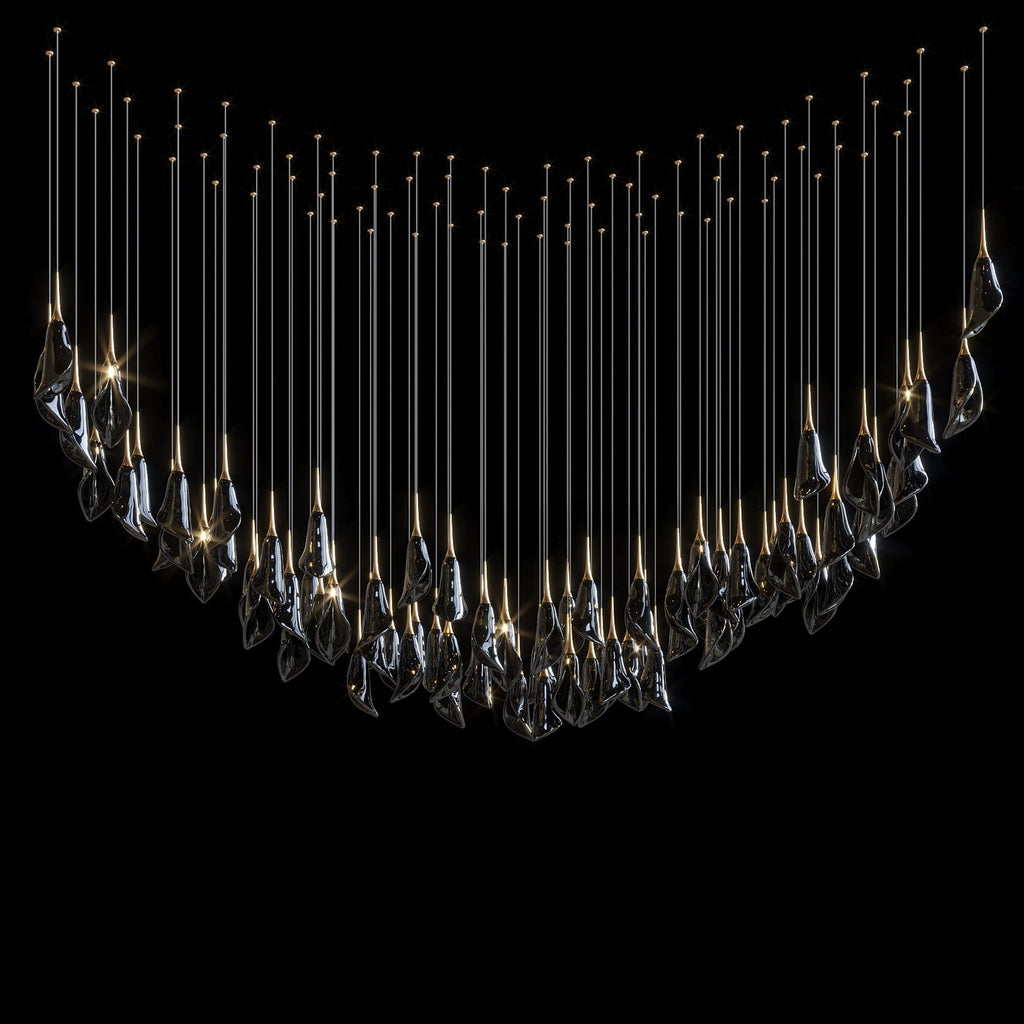 White Petal Drop Chandelier