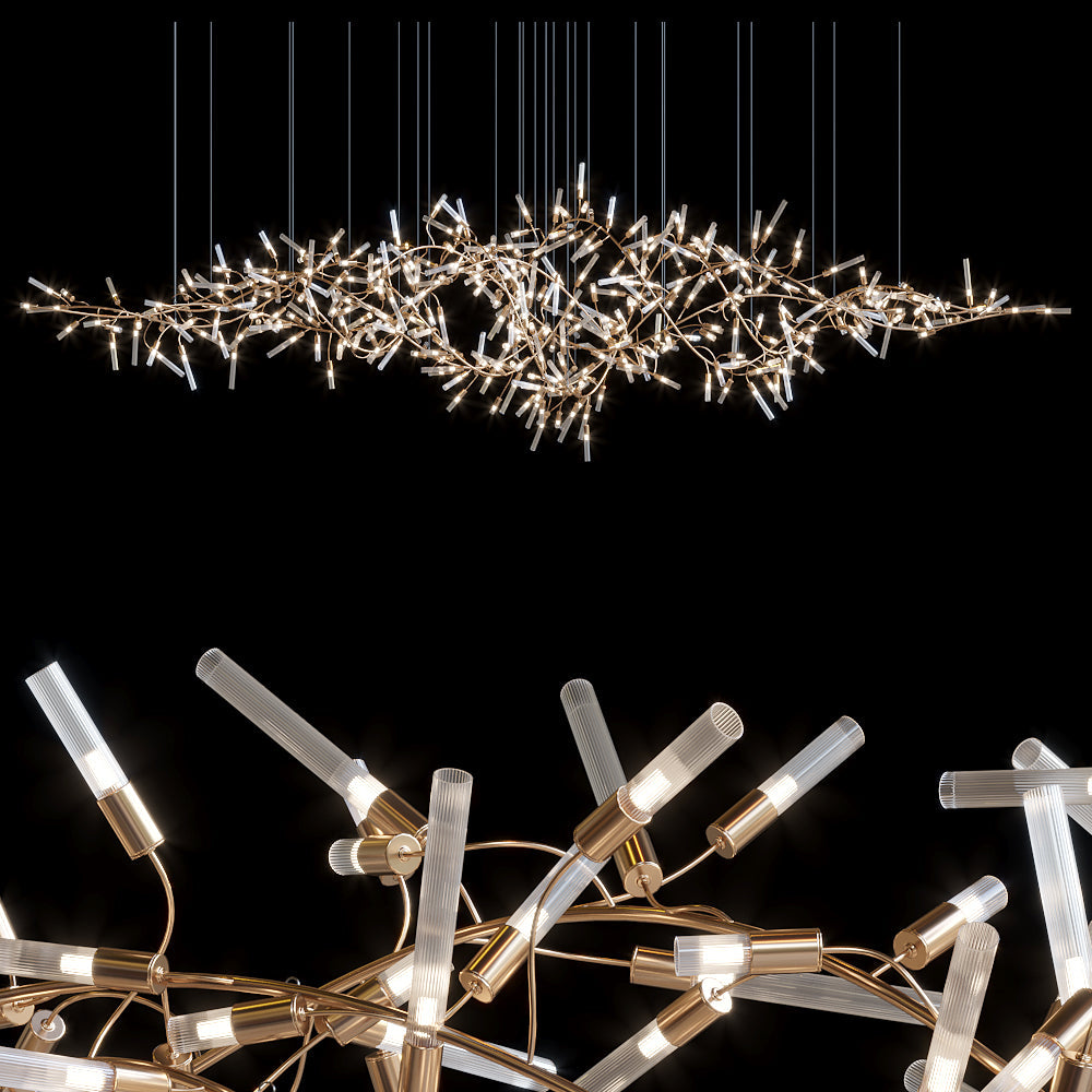 Clear Loop Link Chandelier