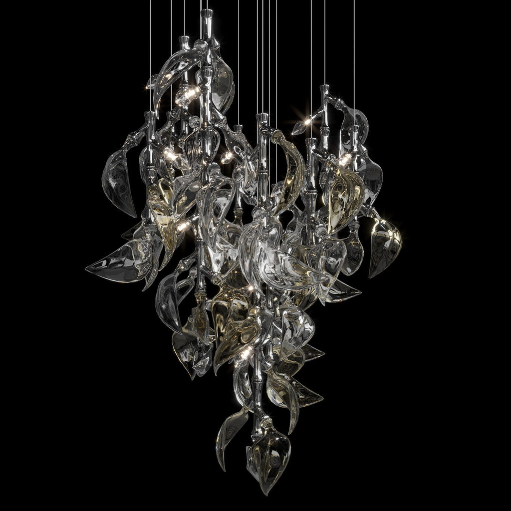White Calla Cascade Chandelier