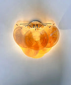 Murano Wall Lamp | 10 Alabaster Gold Disc Glass | Set of 2