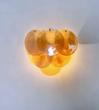 Murano Wall Lamp | 10 Alabaster Gold Disc Glass | Set of 2