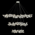 Foret 35 Light 71 inch Silver Pendant Ceiling Light by Bling Lighting Studio