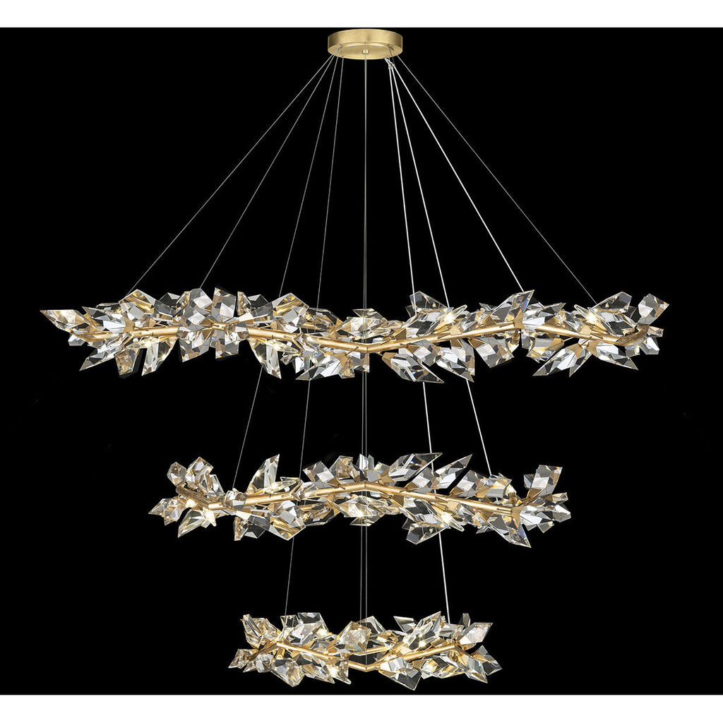 Foret 35 Light 71 inch Gold Pendant Ceiling Light by Bling Lighting Studio