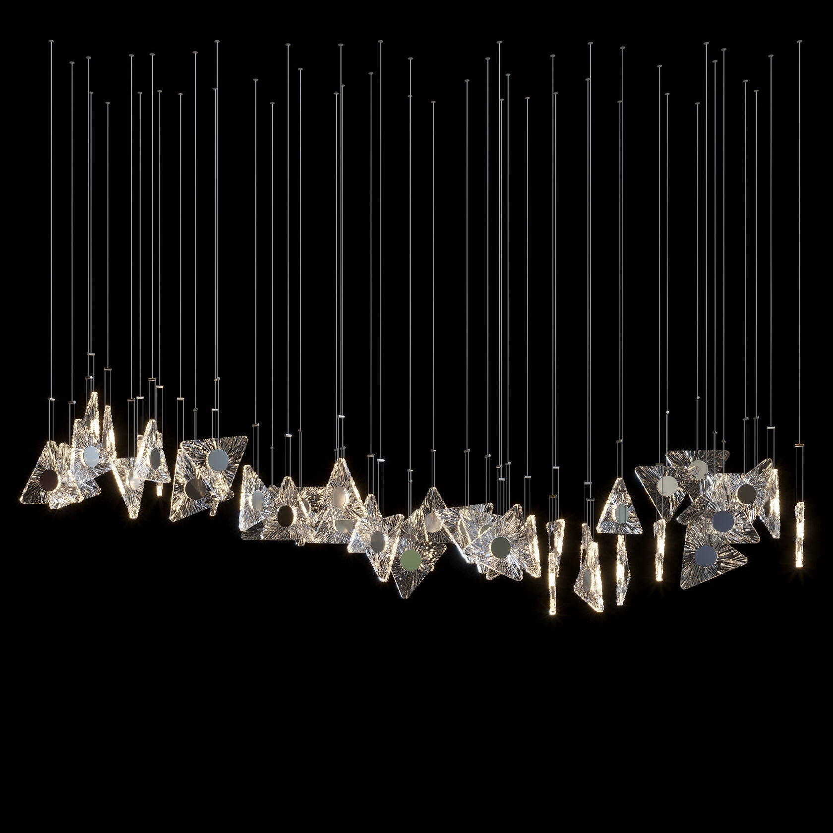 Crystal Bow Cluster Chandelier