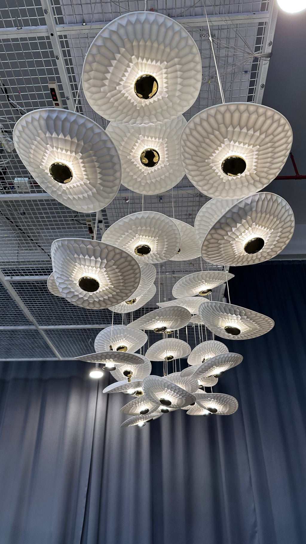 White Disc Flight Chandelier