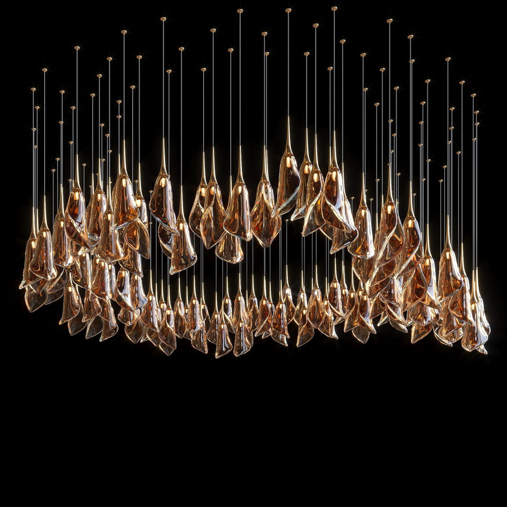 Crystal Petal Drop Chandelier