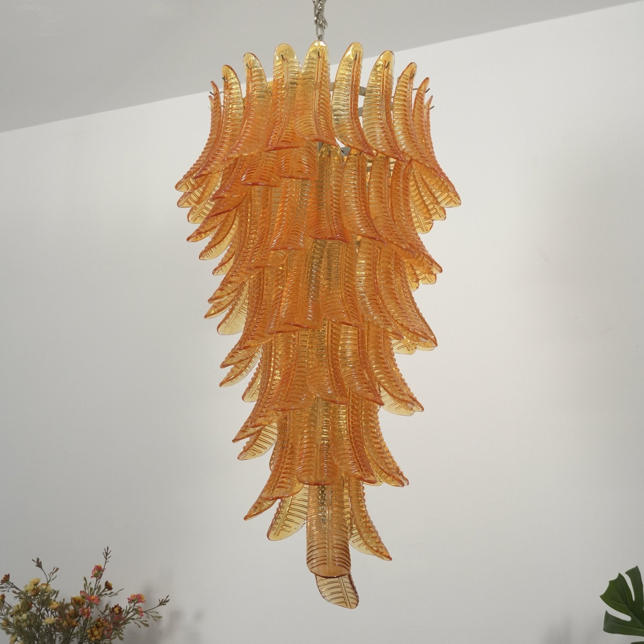 Luxury Amber Leaf Cascade Chandelier product image