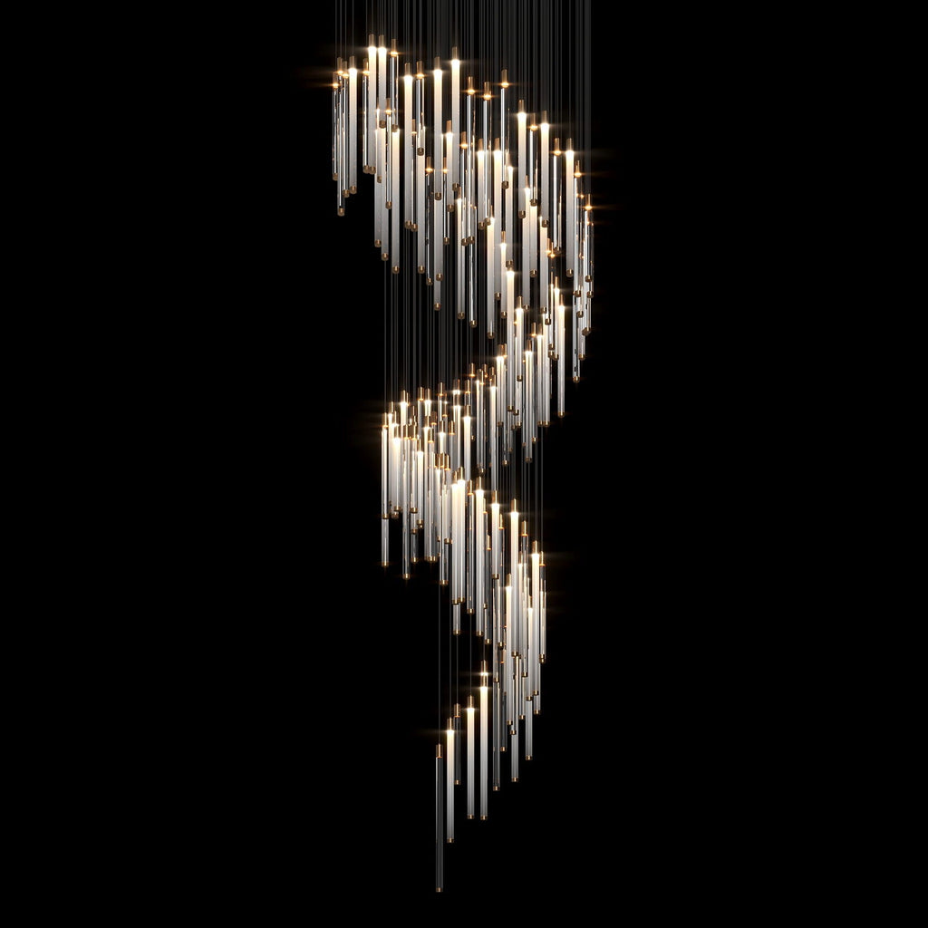 Linear Tube Rain Chandelier