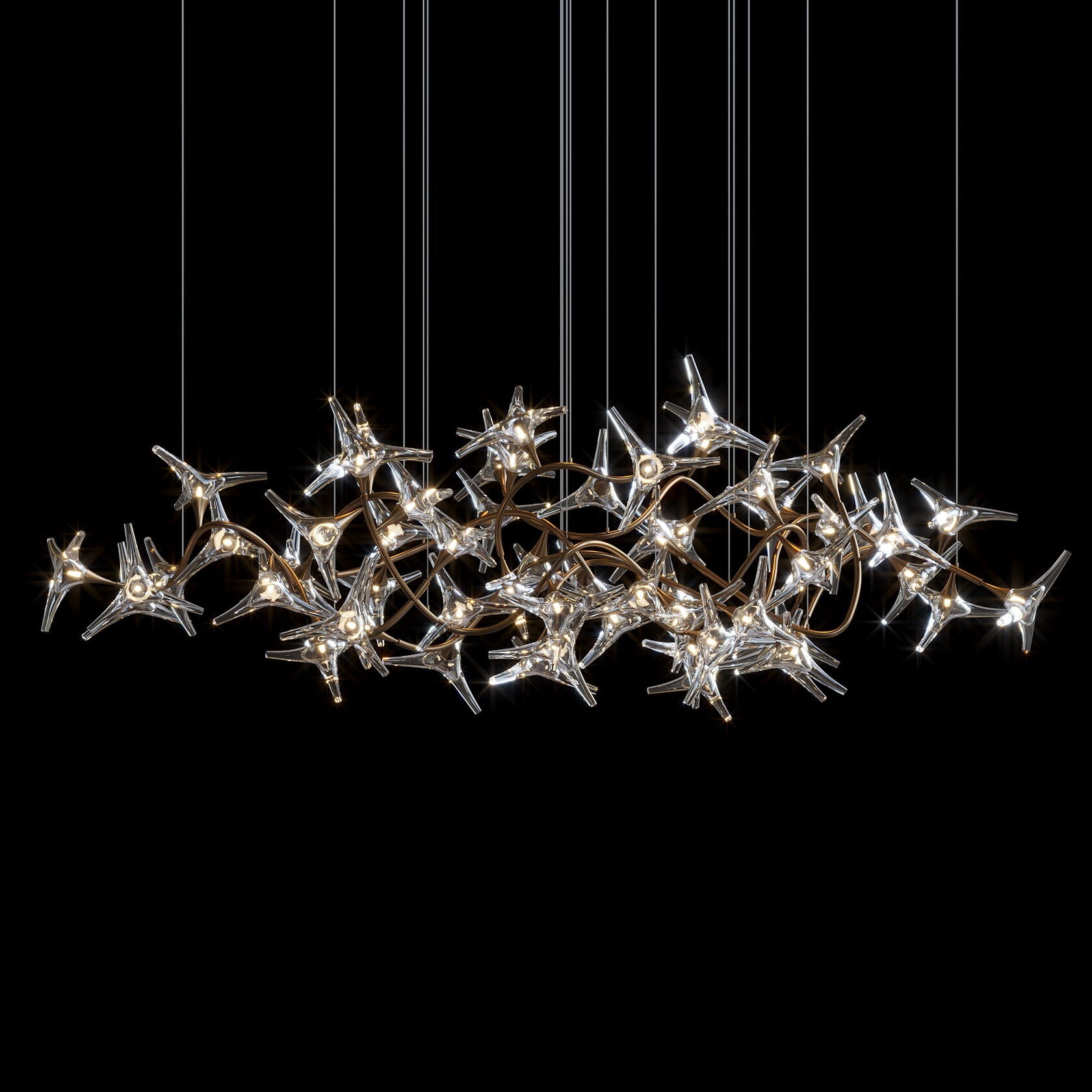 Crystal Star Vine Chandelier