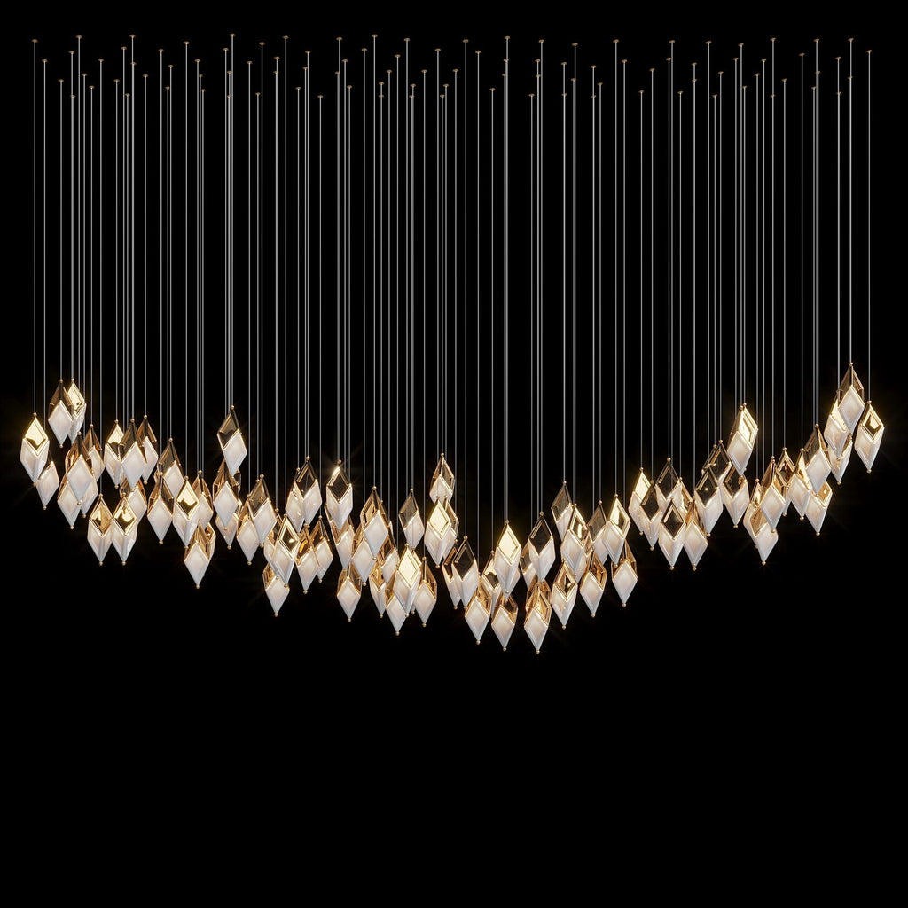 White Diamond Cascade Chandelier