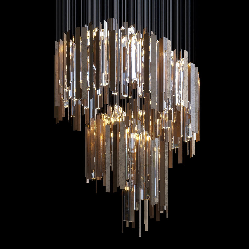 Crystal Ribbon Waterfall Chandelier