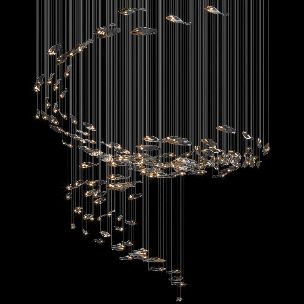Smoke Glass Current Chandelier
