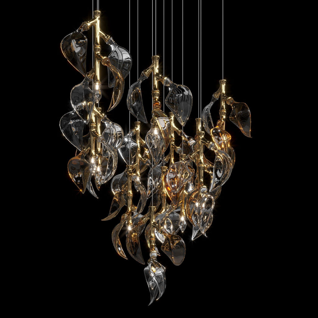 White Calla Cascade Chandelier