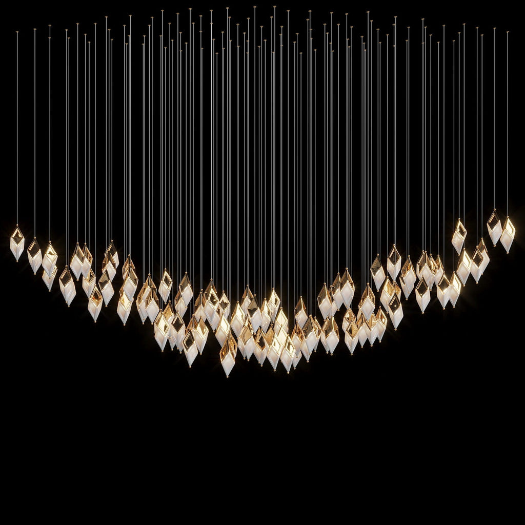 White Diamond Cascade Chandelier