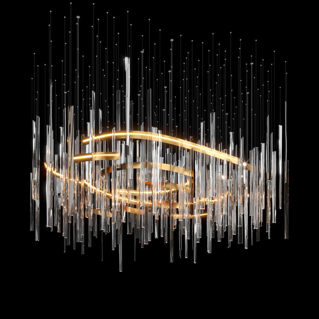 Crystal Rain Halo Chandelier