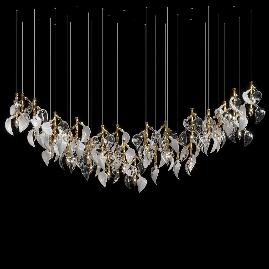 White Calla Cascade Chandelier