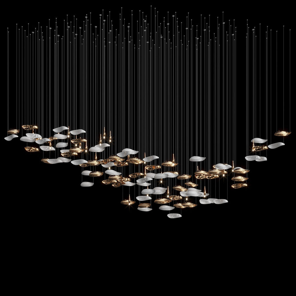 Amber Glass Drift Chandelier