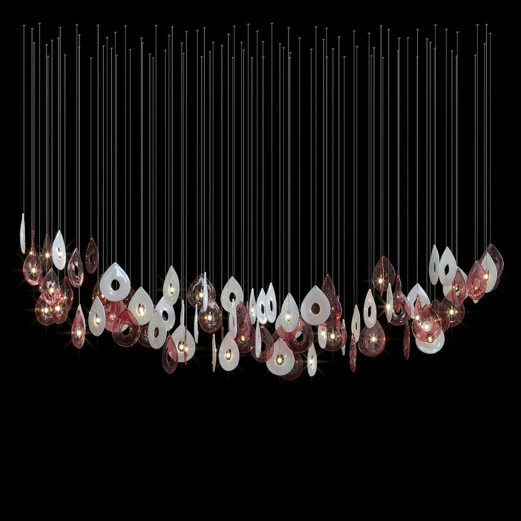 Green Halo Drop Chandelier