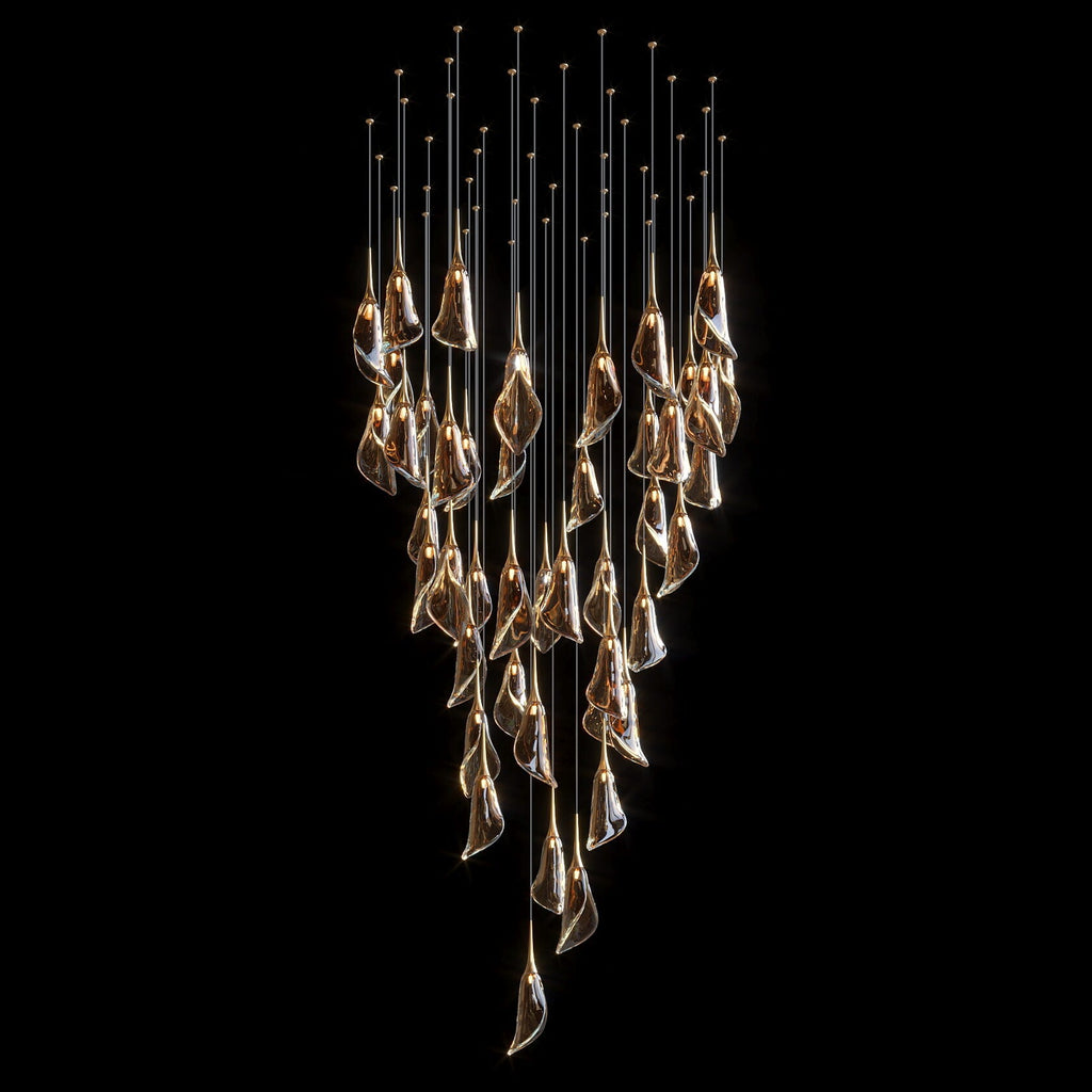 Crystal Petal Drop Chandelier