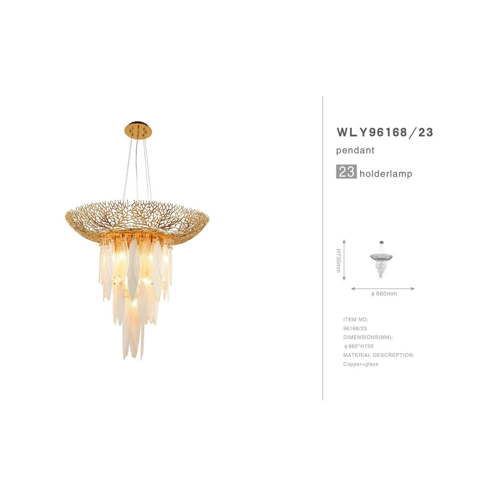 Natalie Branching Murano Glass Chandelier by Bling Lighting Studio