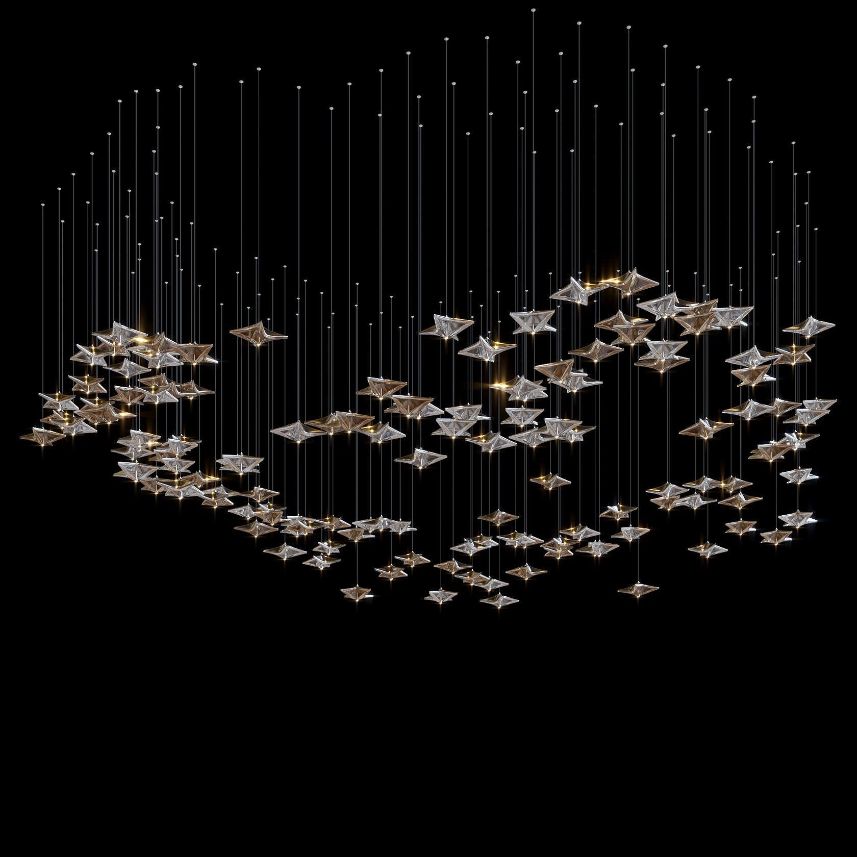 Crystal Arrow Rain Chandelier